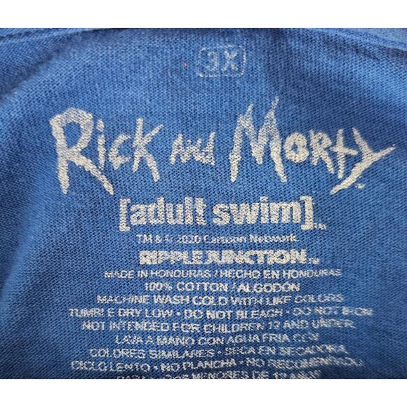 Rick and Morty UFO T-Shirt – Size 3XL – Royal Blue - Picture 3 of 4